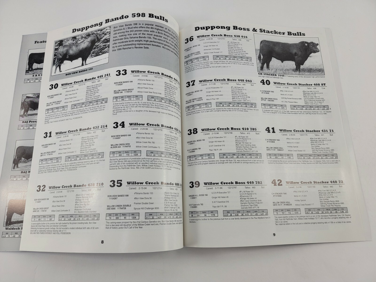 Taghon Angus / Duppong Bull Sale Ranchers Review Livestock Auction – Mandan 1995