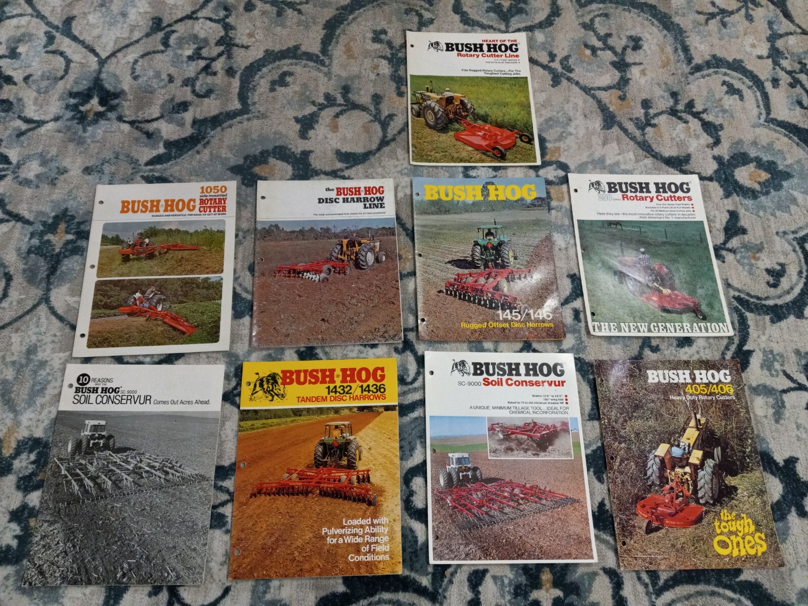 Bush Hog LOT OF Brochures / rotary cutter, soil conservation, disk Harrows