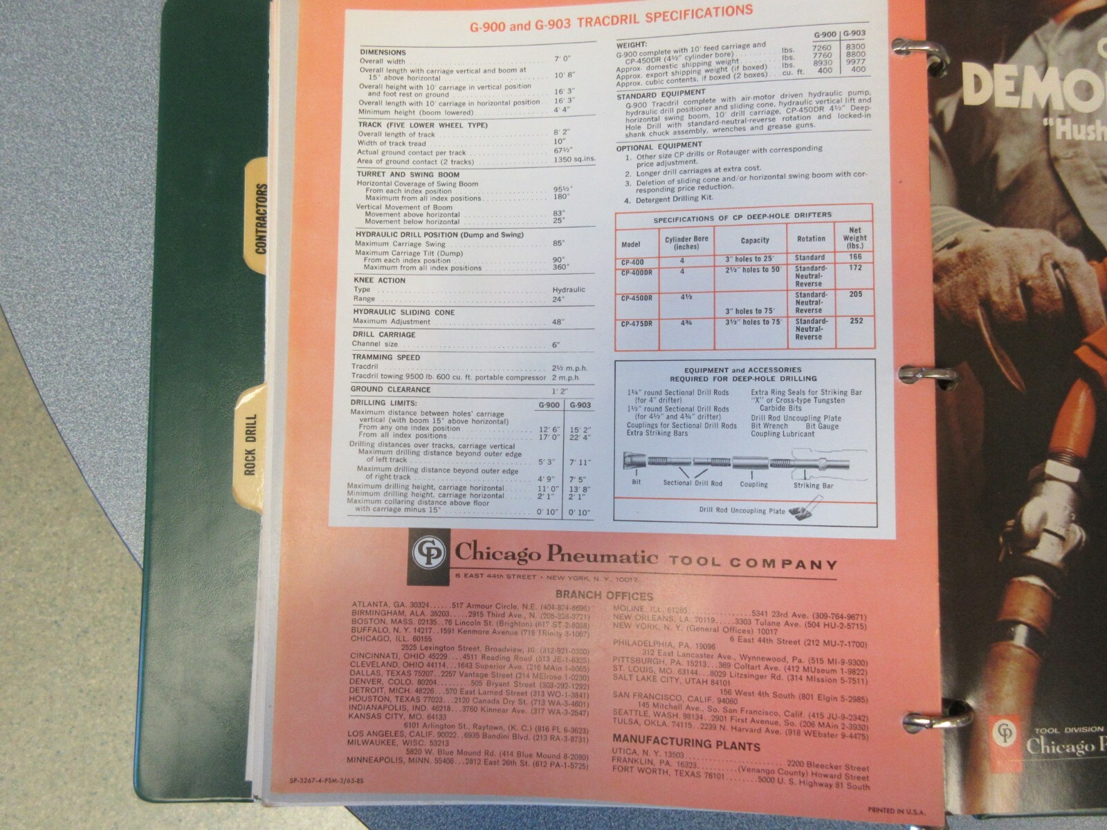Chicago Pneumatic Crawler Mounted Tracdrils Information