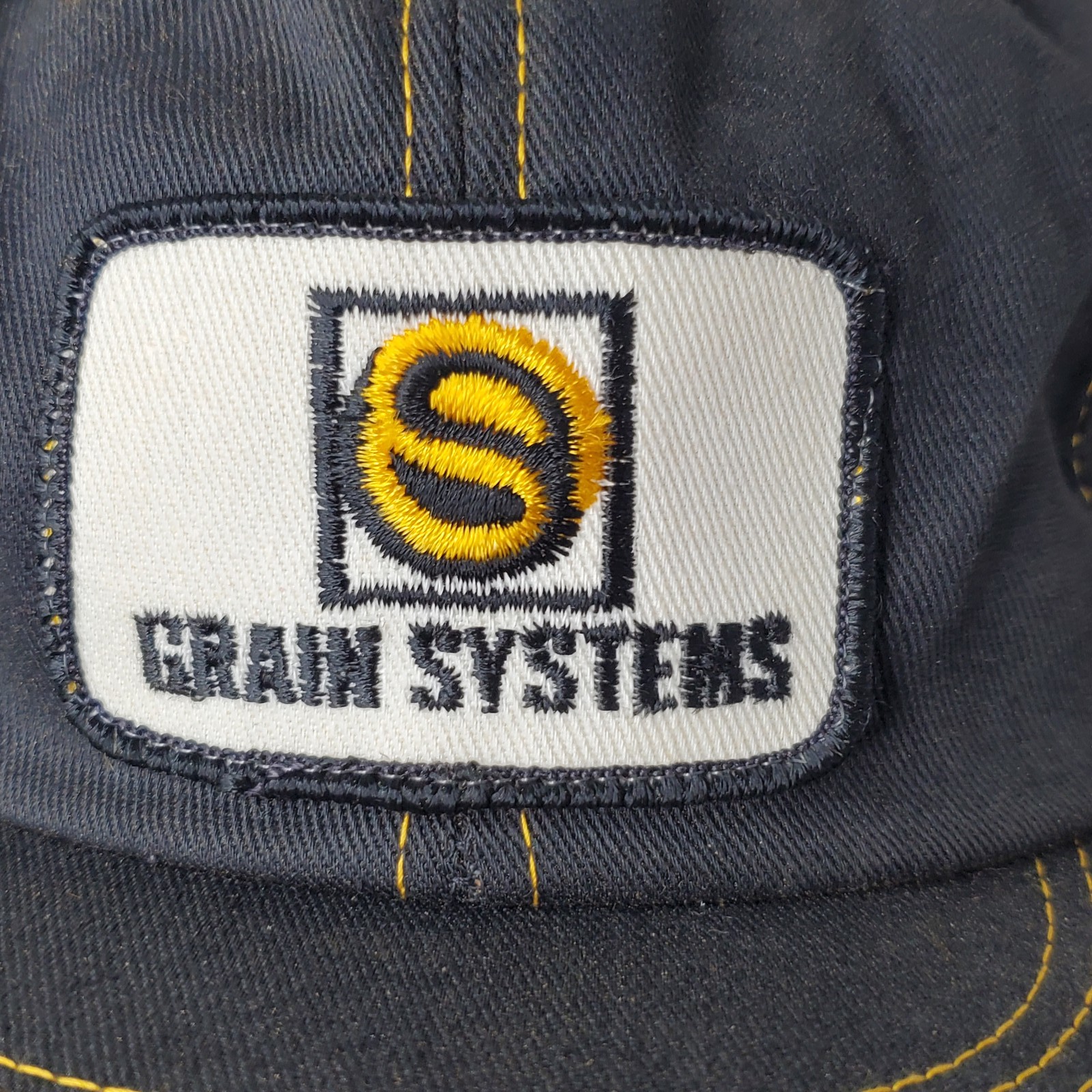 Vintage GRAIN SYSTEMS K-BRAND Snapback Hat Cap Agriculture Farm Advertising
