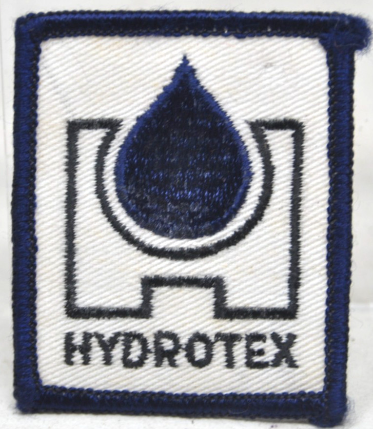 Vintage Hydrotex Embroidered Advertising Patch Emblem NOS 2×2