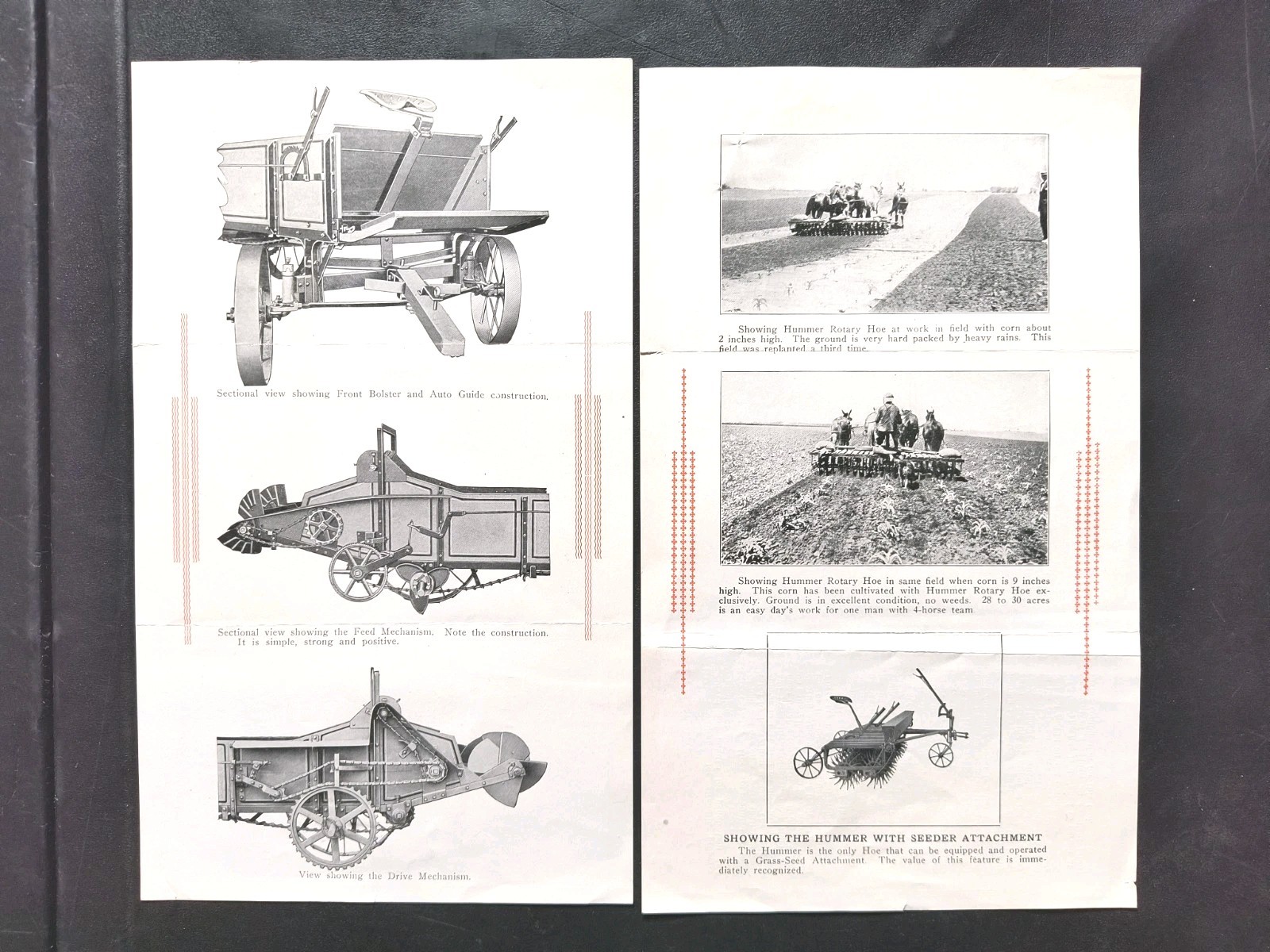1920s Hummer Plow Works Sales Brochure Lot Springfield Ill. Farm Poster