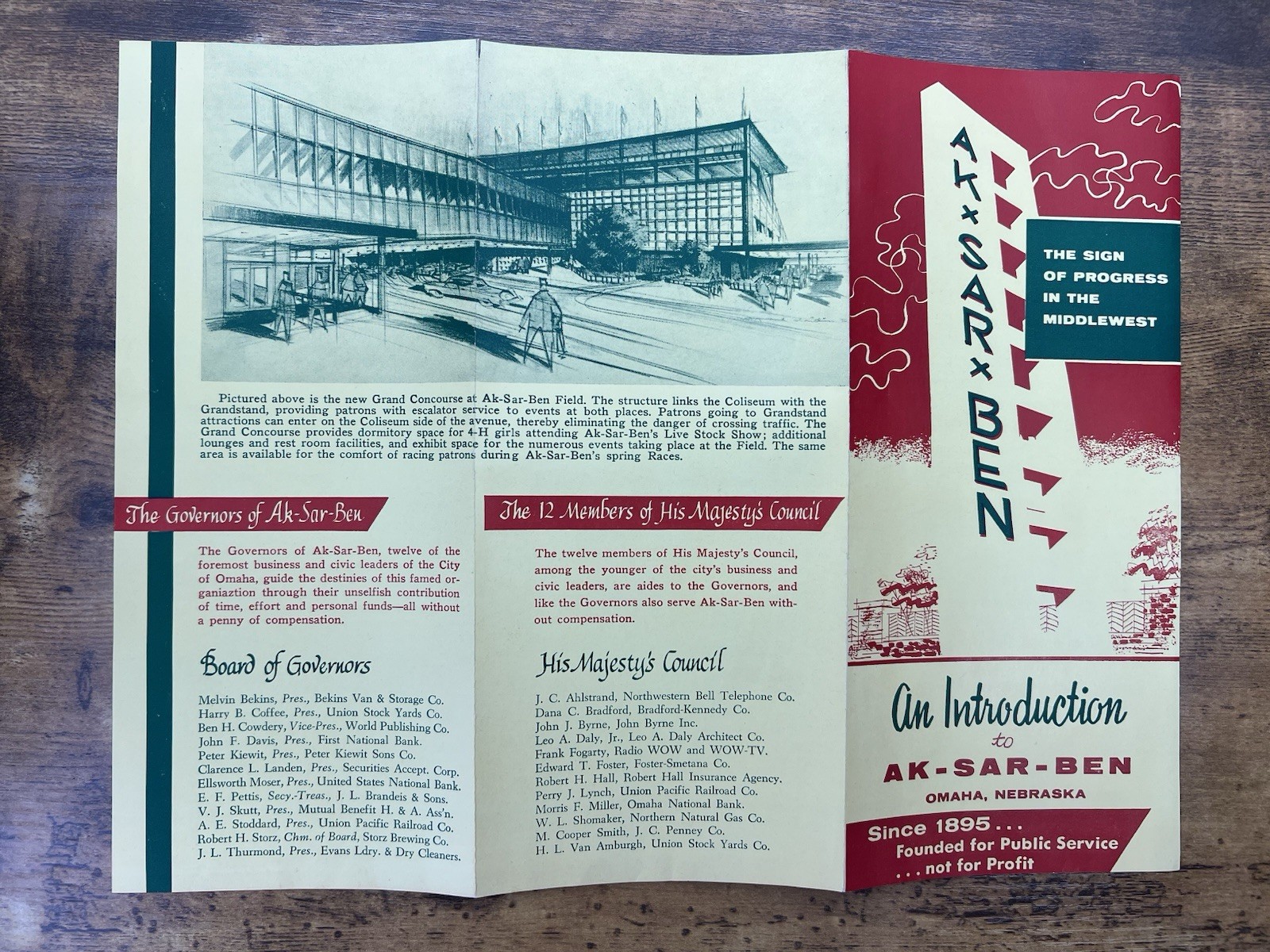 Ak-Sar-Ben Omaha NE Ephemera Lot 1957 Brochure 4-H Award Ribbon Letter AKSARBEN