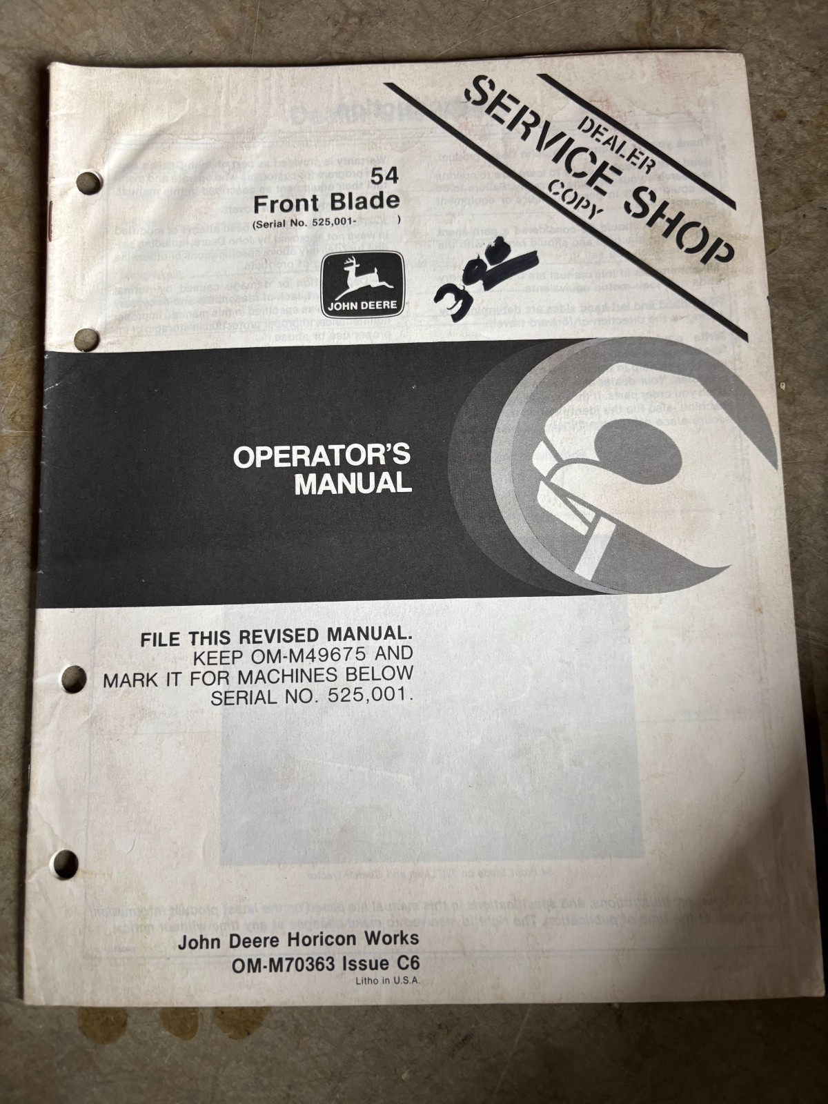 John Deere 54 Front Blade Operator&rsquo;s Manual AMIL26 no4