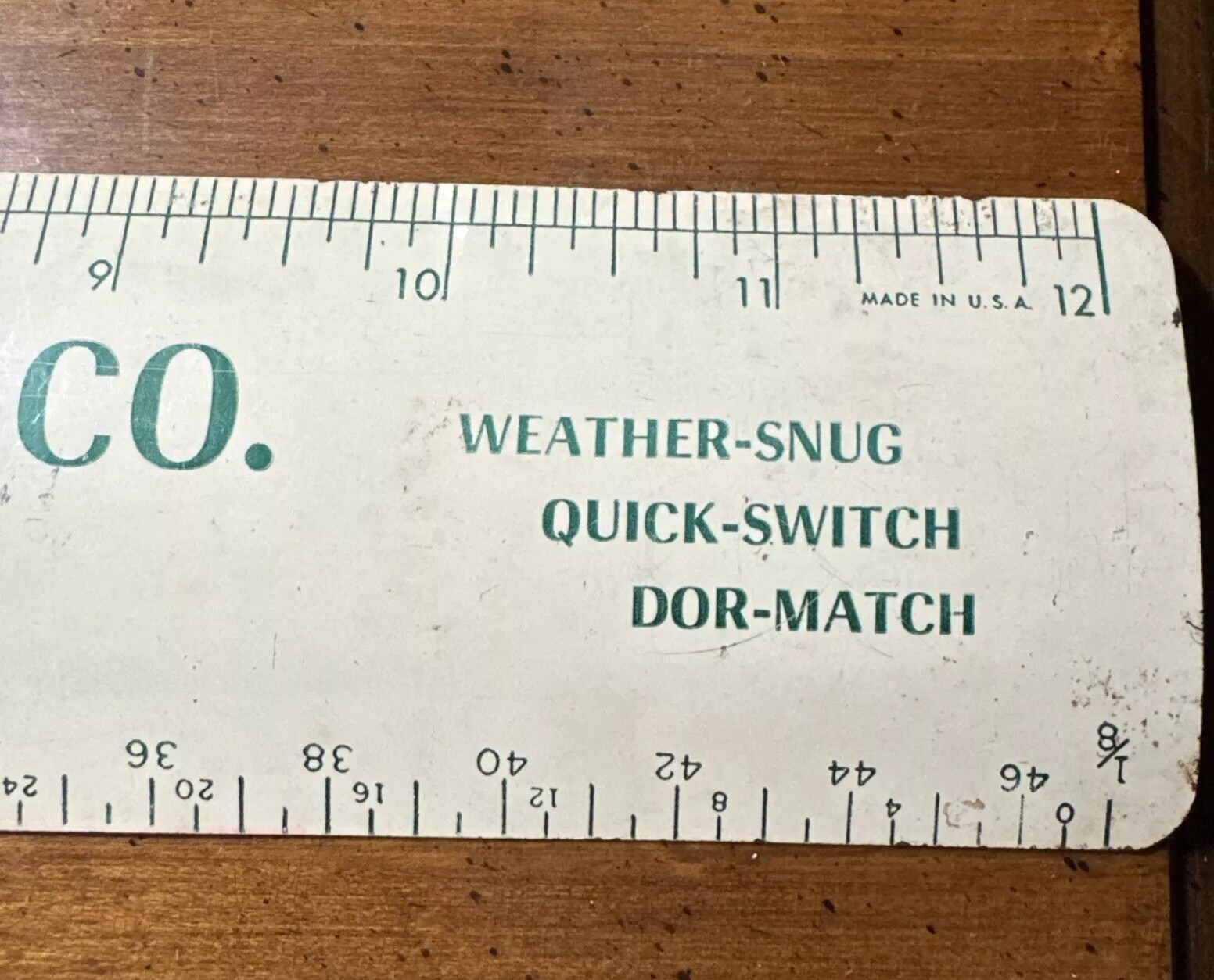 Vintage Advertising Vetter Manufacturing Stevens Point WI Metal Ruler Made USA