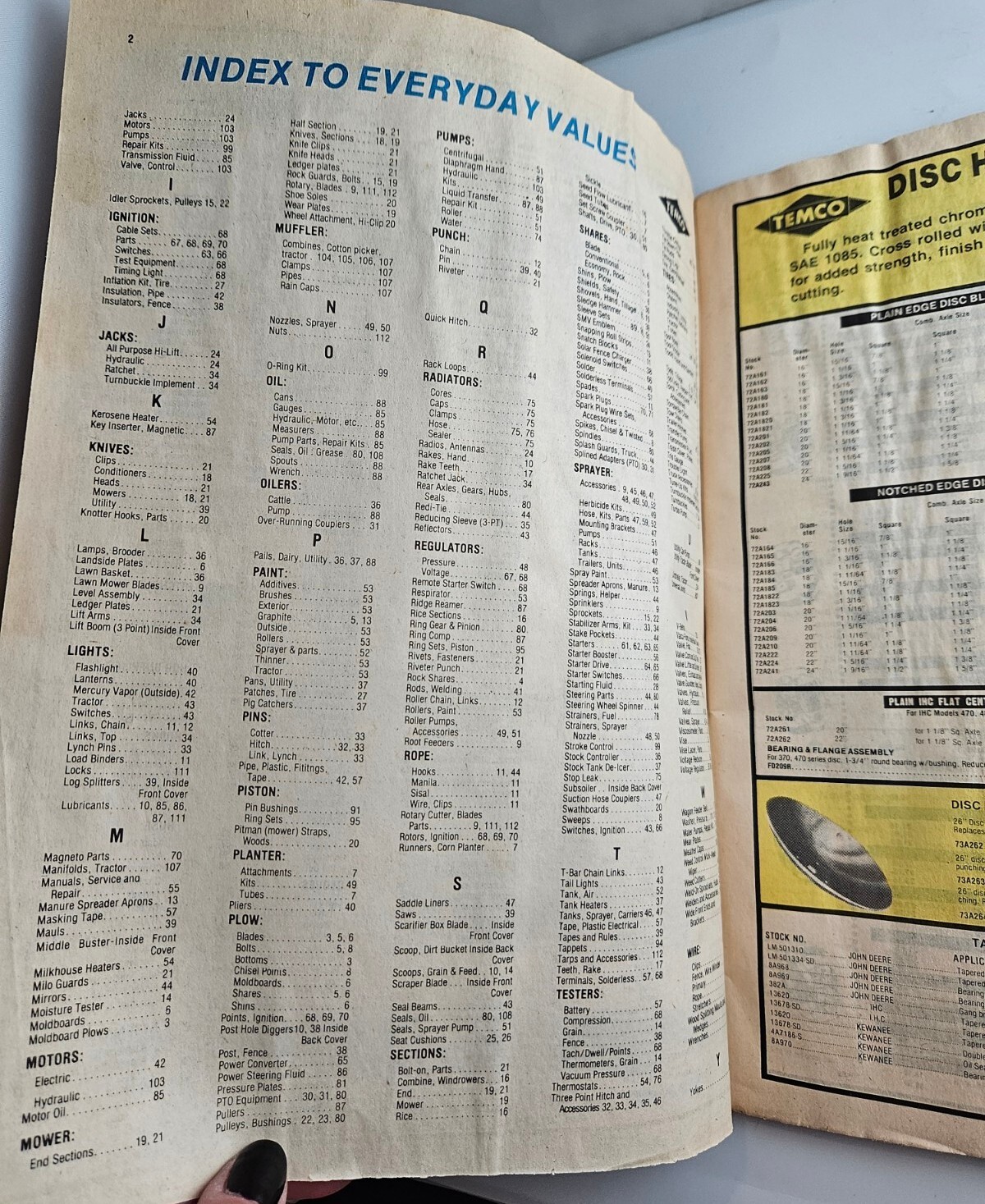 Temco 1985 Tractor Parts Catalog Brusnahans