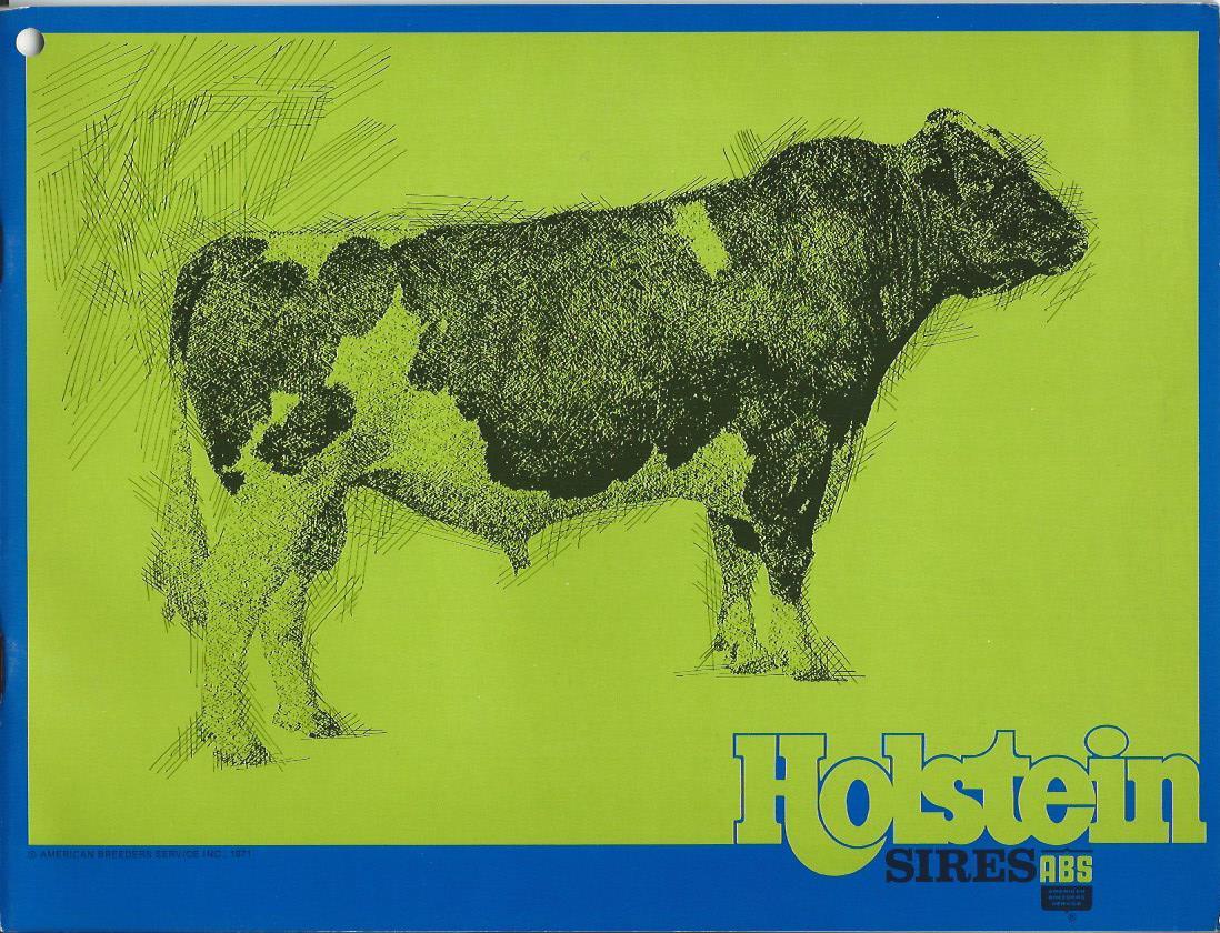 Farm Cattle Brochure – ABS Holstein Sires – US Breeding Animals – c1971 (F4033)