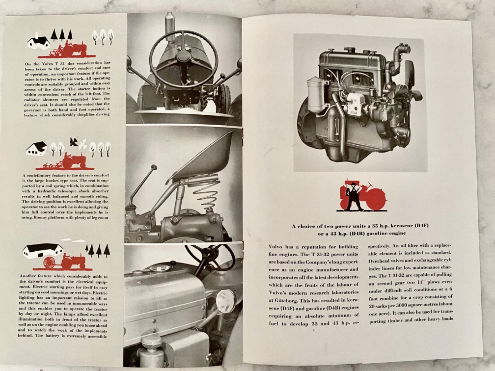 1950 VOLVO T31 T32 Tractor Brochure ORIGINAL-LN