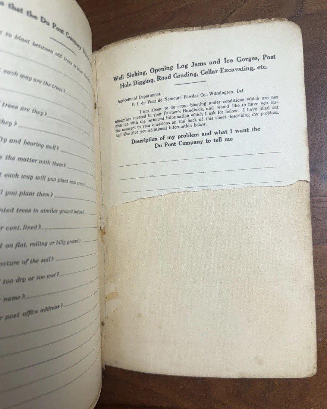 1911 Du Pont The Farmer’s Handbook Of High Explosives Catalog