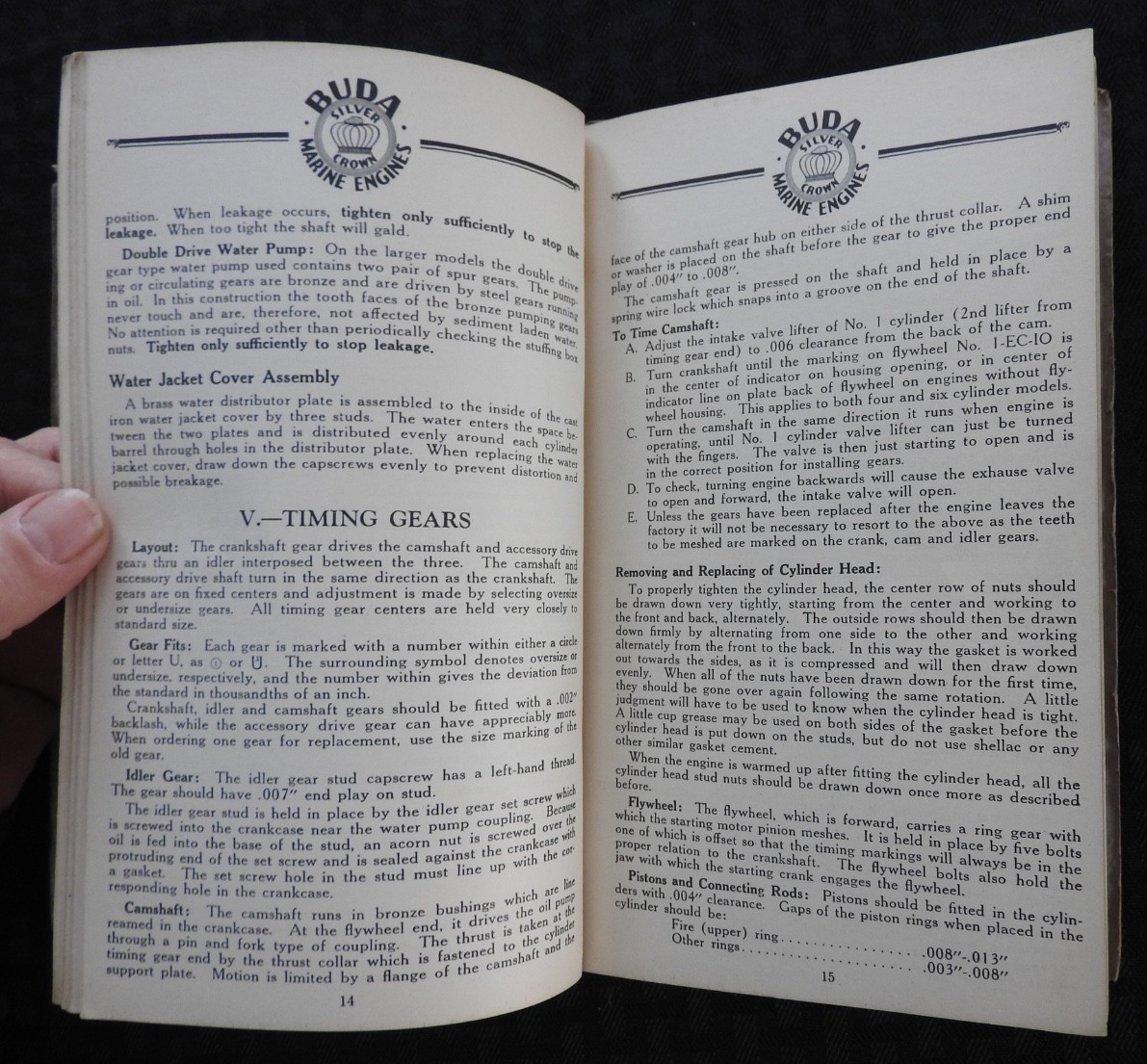 1936 Buda « Silver Crown » Marine Engines Operators Installation Manual ORIGINAL!