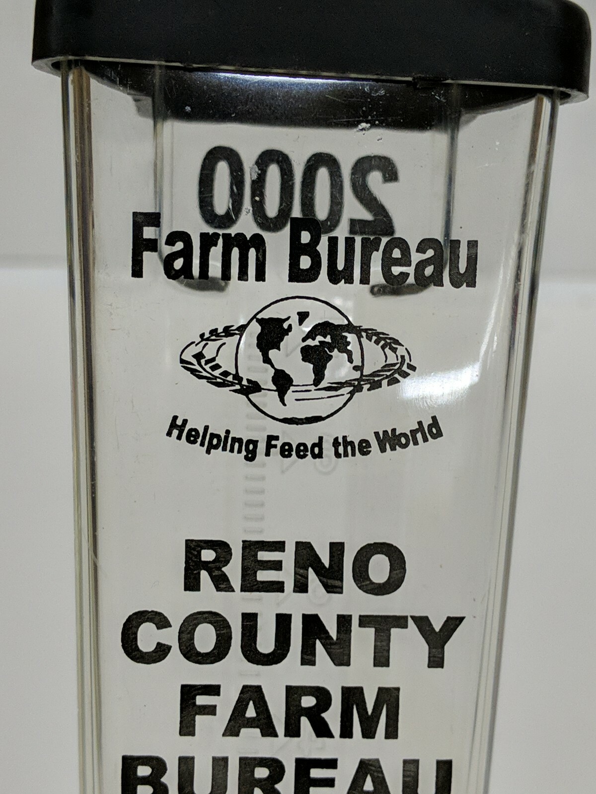 Reno County Farm Bureau Advertising Rain Gauge Kansas Farm AG 2000