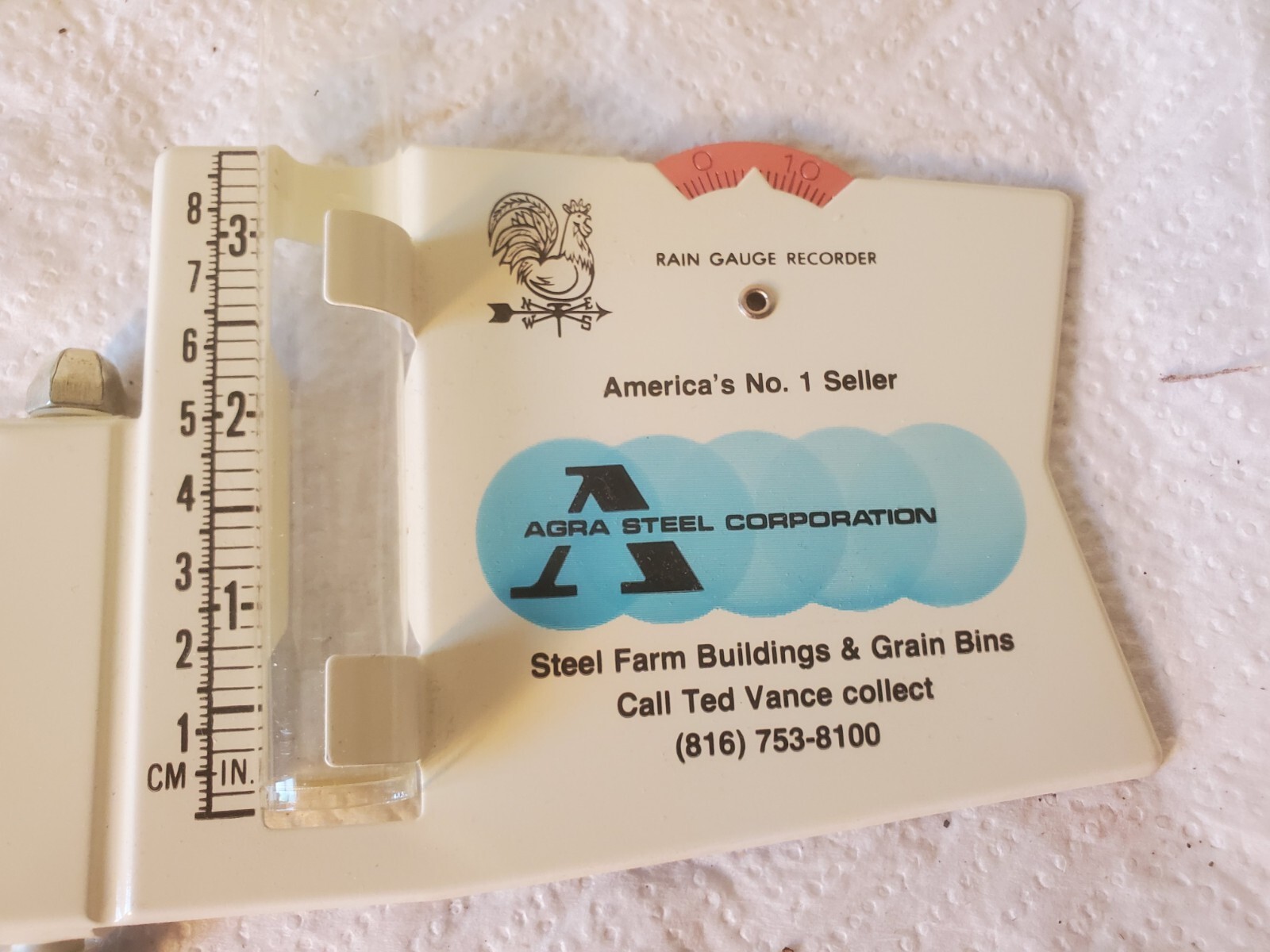 Metal Rain Guage Agri Steel Farm Buildings & Grain Bins Ted Vance Plastic Tube