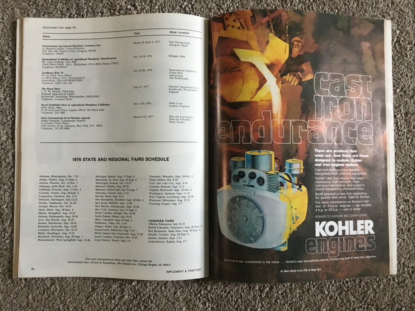 Implement & Tractor Magazine July 15, 1976 Farming Agriculture Vintage Ads J