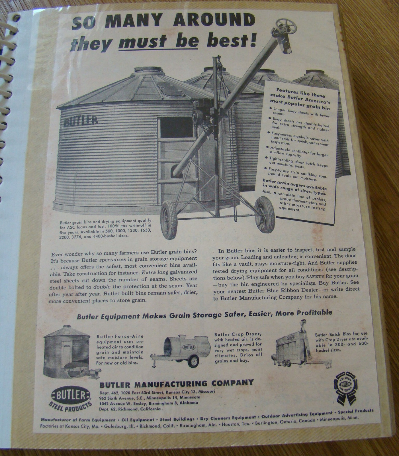 100+ Old 1950s 1960s Era Farm Implemeny & Machine Ads Gehl New Idea Pick +++