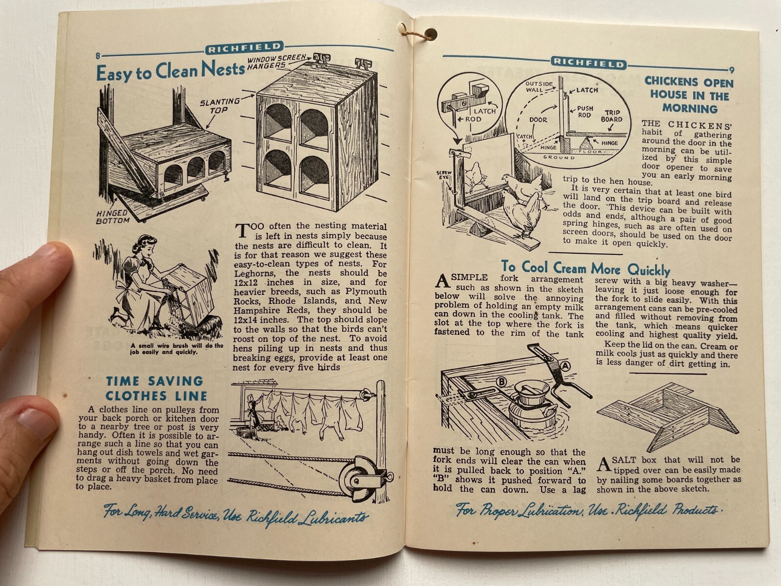 1949 Richfield Farm and Ranch Advertising Booklet w/ Projects and Records