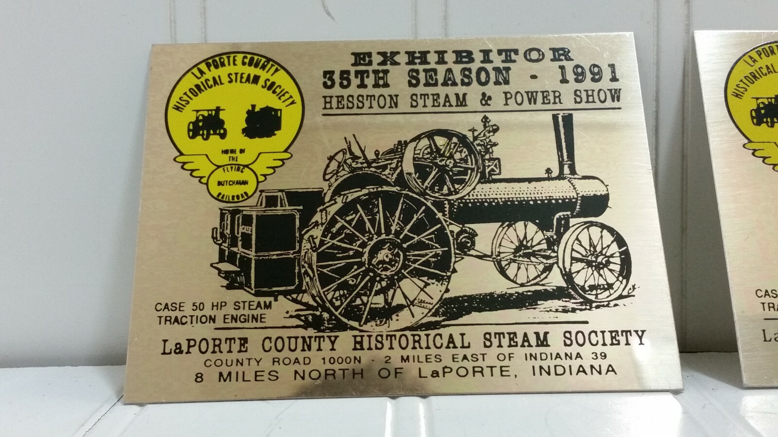 Old Auto Club & Hesston Antique Steam Power Show EXHIBITOR PLAQUE Lot Exibits