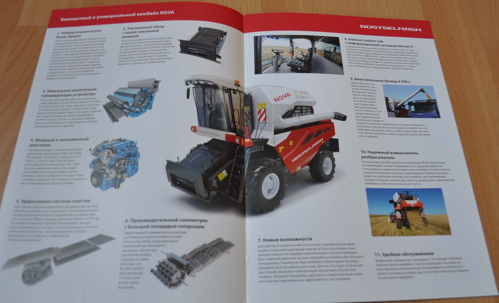 Rostselmash Nova Combine Harvester Agriculture Russian Brochure Prospekt