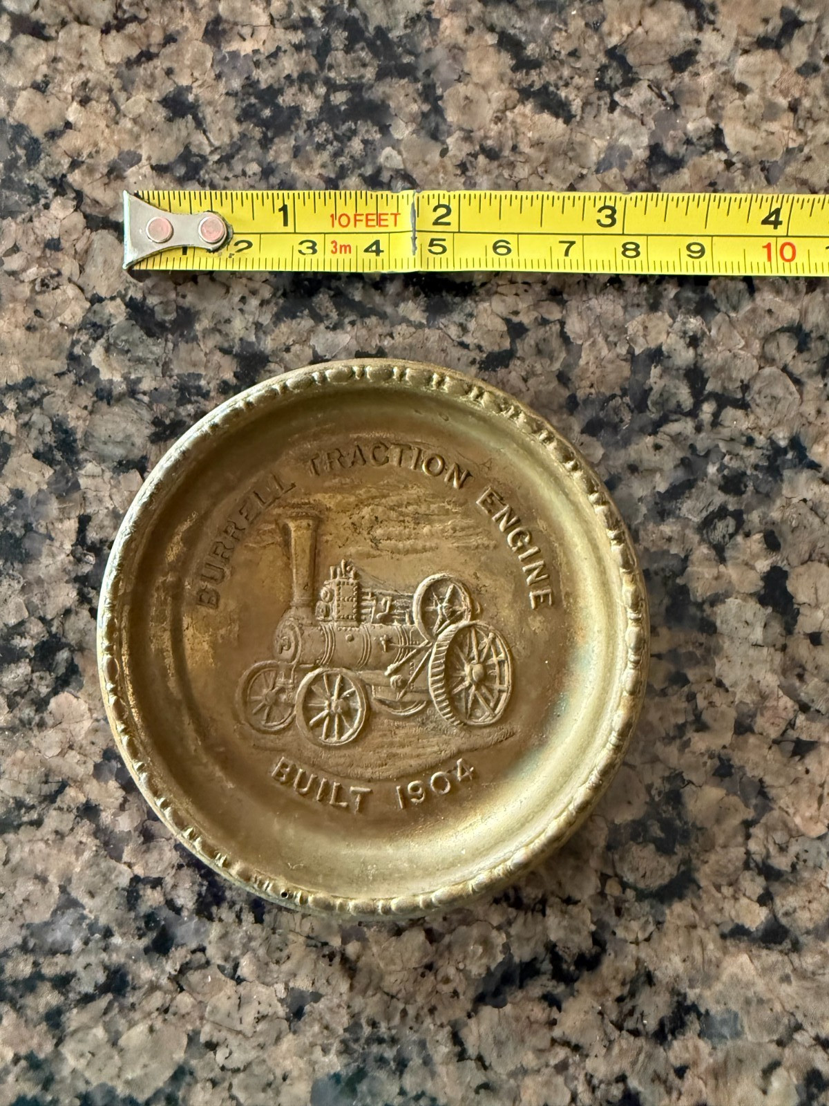 VINTAGE BURRELL TRACTION STEAM TRACTOR 1904 COIN DISH