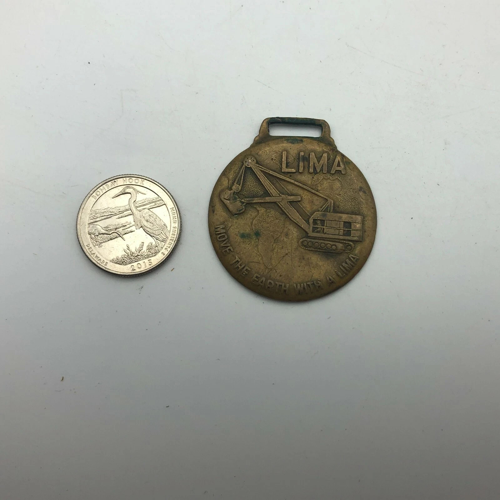 Lima Shovels Watch Fob Draglines Clamshells Cranes Baldwin Hamilton Vintage Ohio