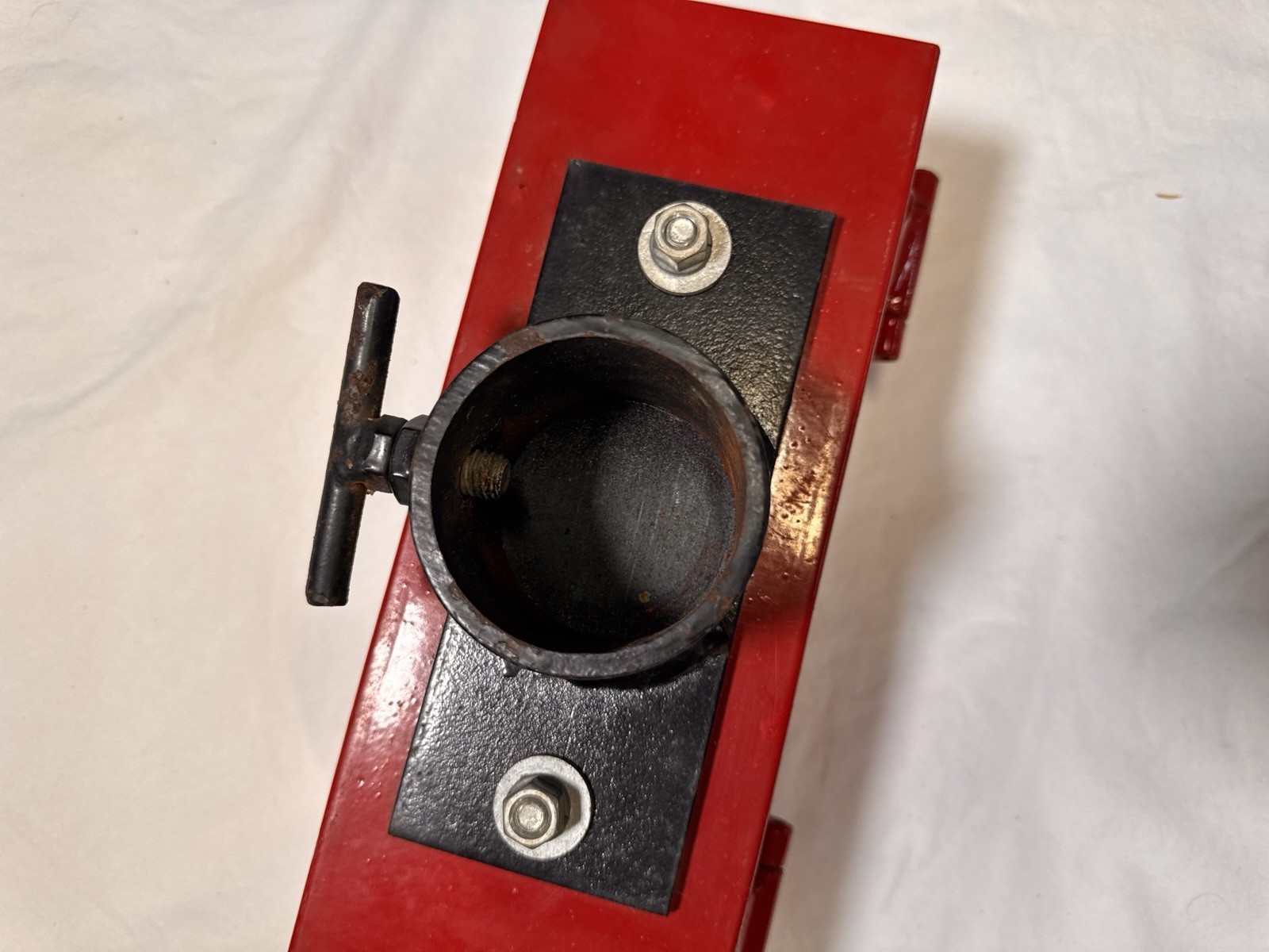 Vintage Pioneer Equipment Inc Tractor Metal TOOL BOX Original Red