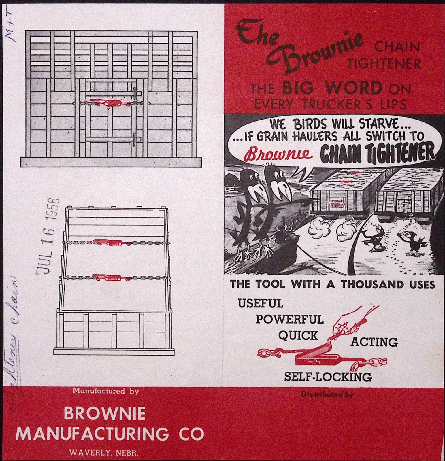1956 The Brownie Chain Tightener for Grain Haulers Brochure
