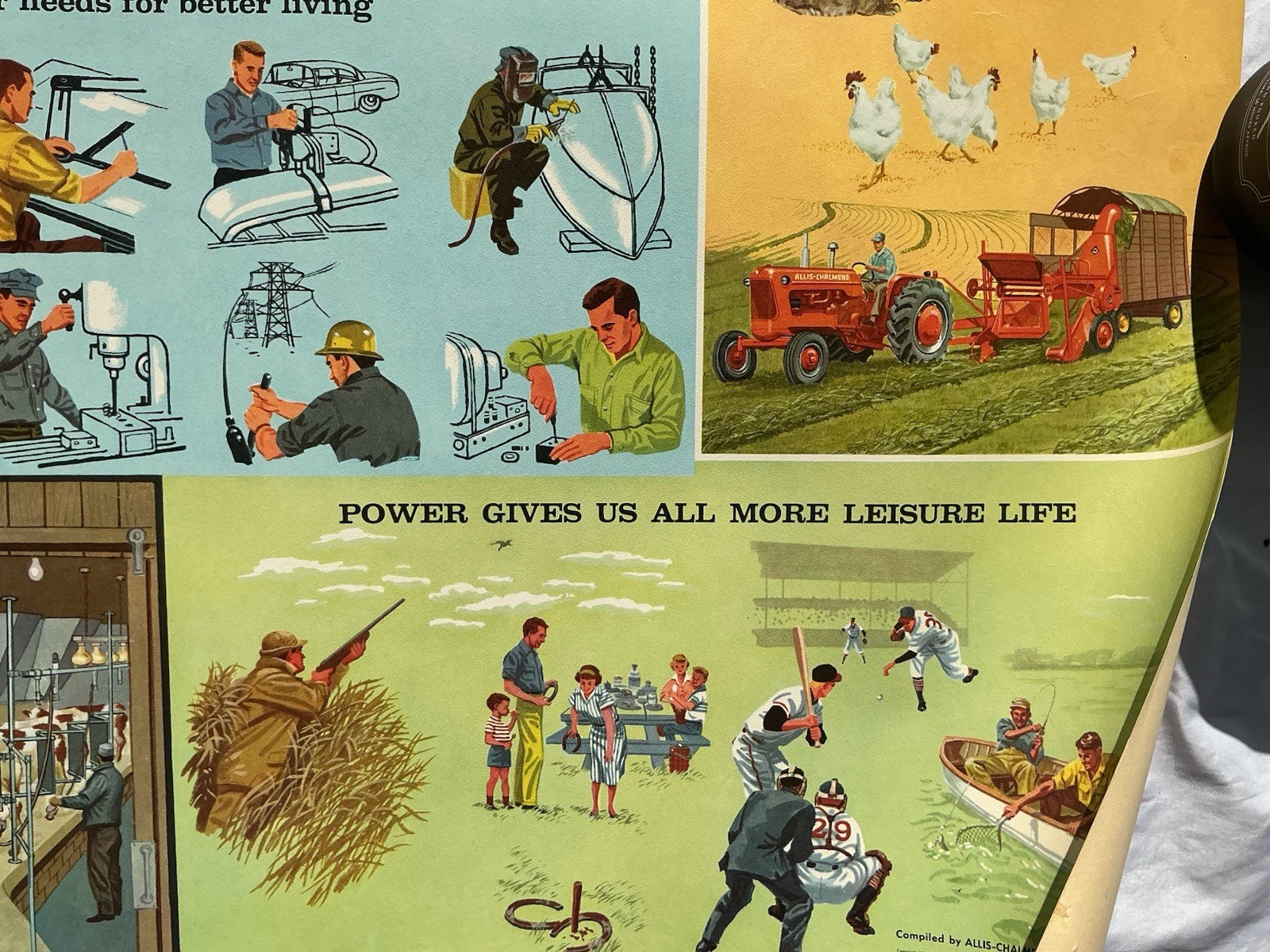 Vintage Education Poster Allis Chalmers 1959 Agriculture