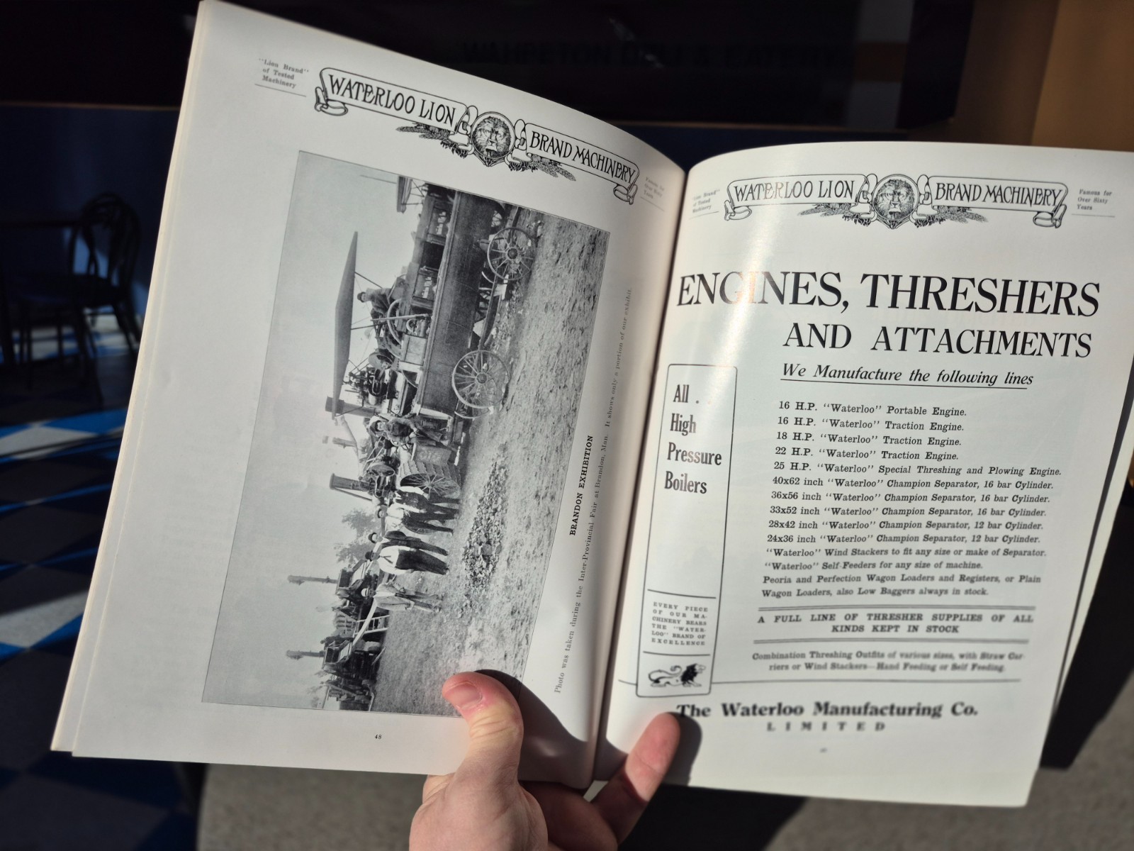 Waterloo Machinery High Class Portable Traction Engines Tractor Catalog Reprint