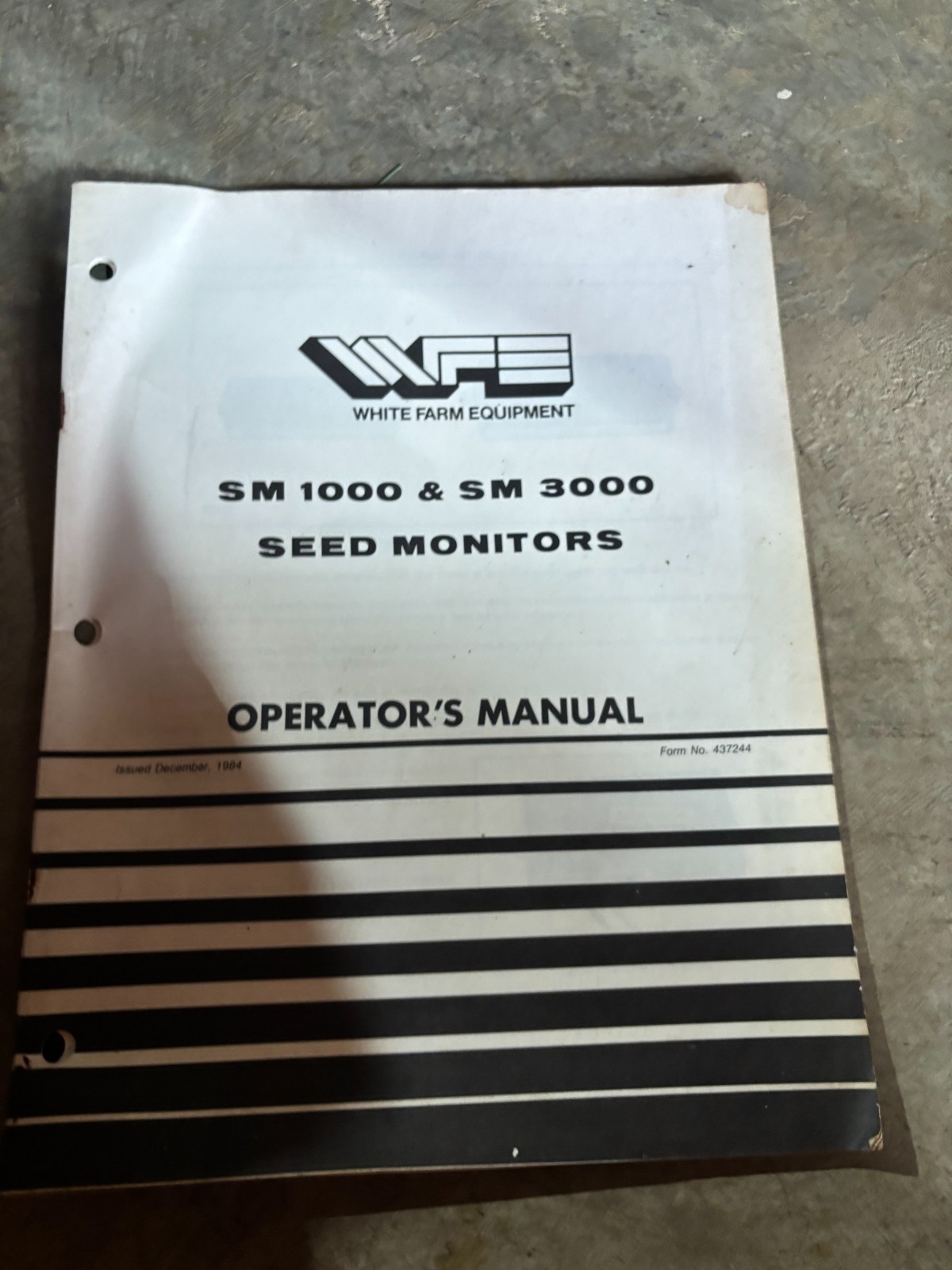 White Tractor SM1000 & SM3000 Seed Monitor Operator&rsquo;s Manual AMIL26