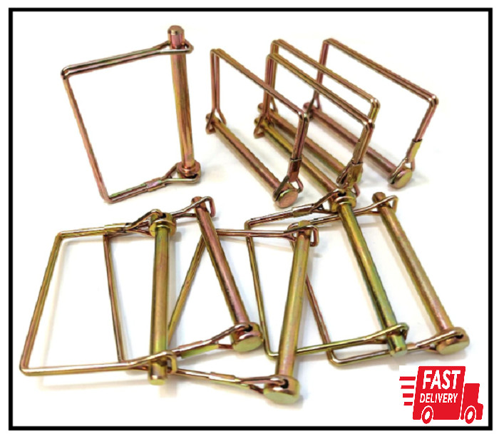 10 Pieces 1/4 Inch Wire Lock Pin, Trailer Coupler Pin,Hitch Pin,Heavy Duty Safet