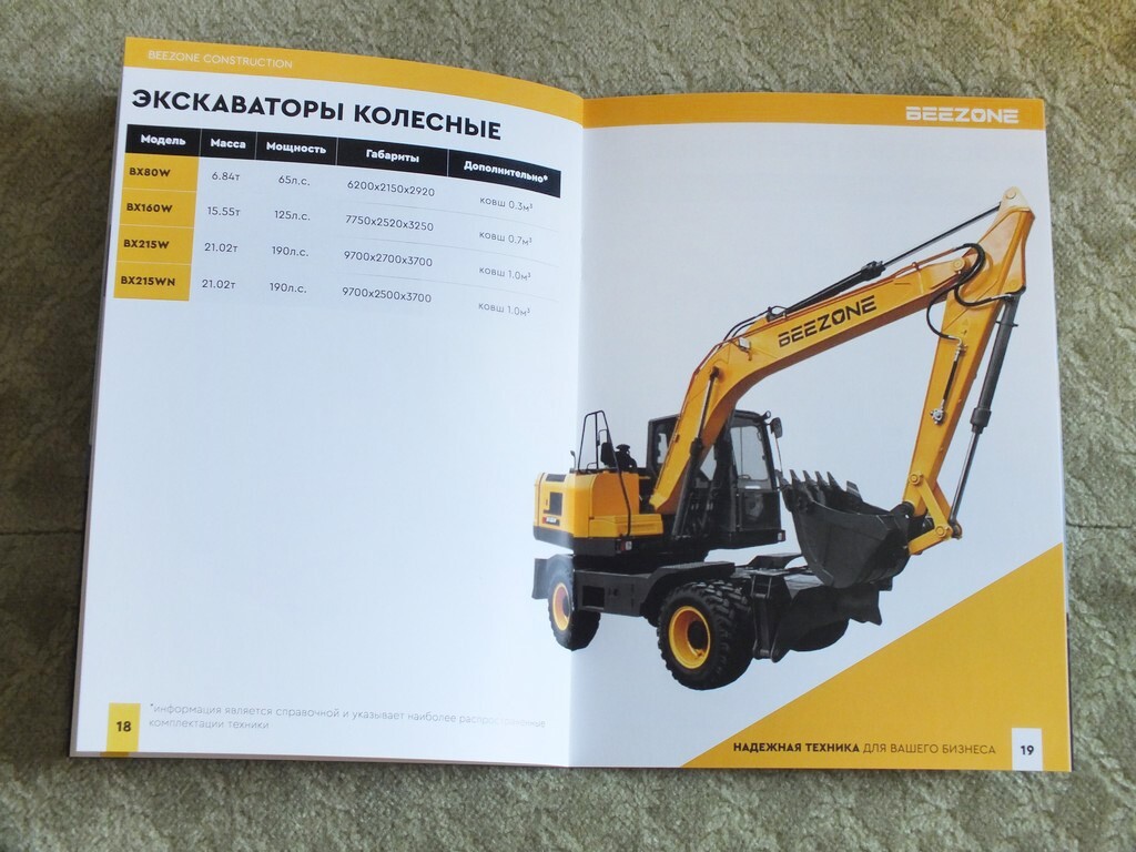 BEEZONE Road Construction Equipment Loader Bulldozer Excavator Brochure 2024