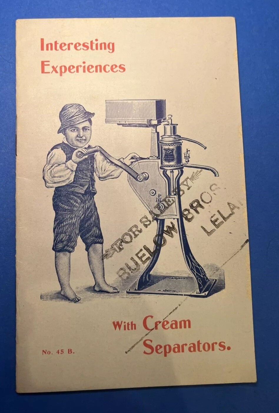 Vintage US Separator Cream Interesting Experiences Testimonial Book Advertising