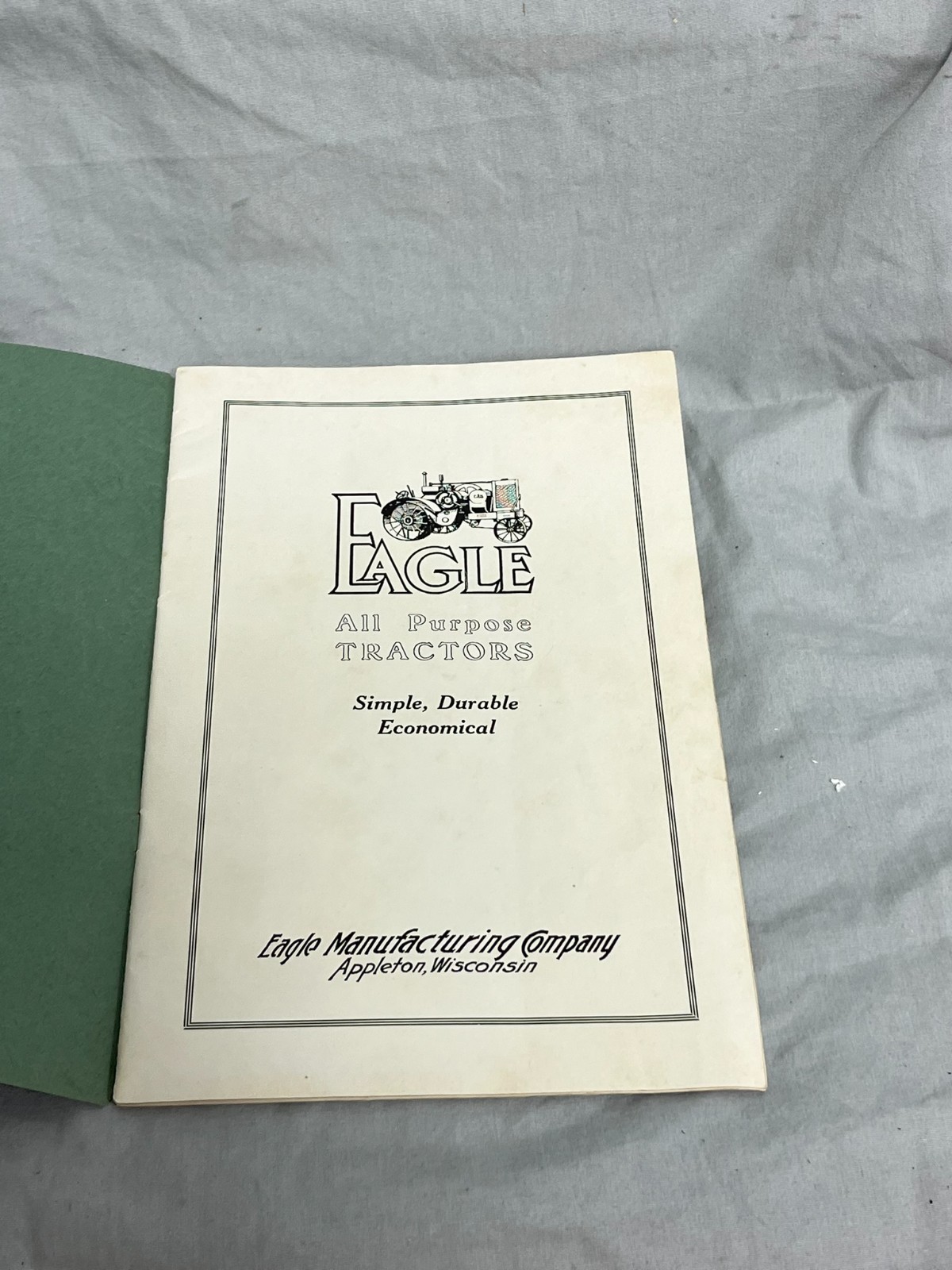 vintage 1920s EAGLE 13-25 16-30 Tractor Appleton, Wisconsin Catalog Brochure