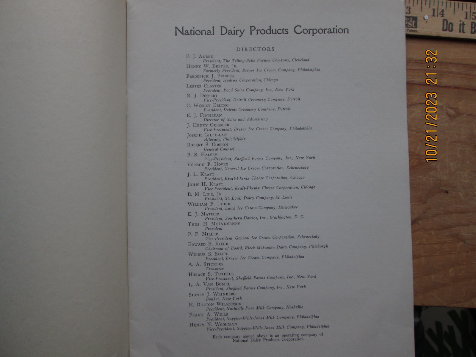 National dairy products corp New York annual report 1937