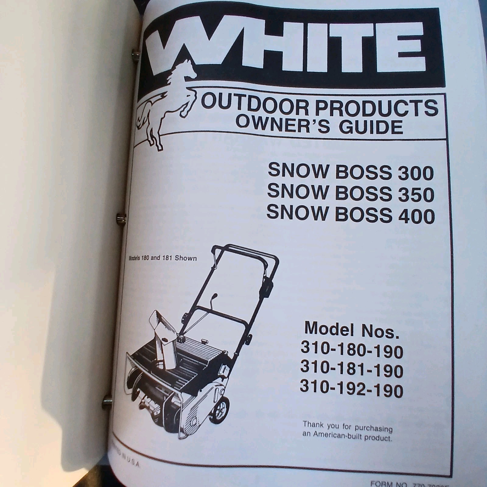 1990 White Outdoor Power Products Parts Catalog Mowers, Tillers, Snow Throwers