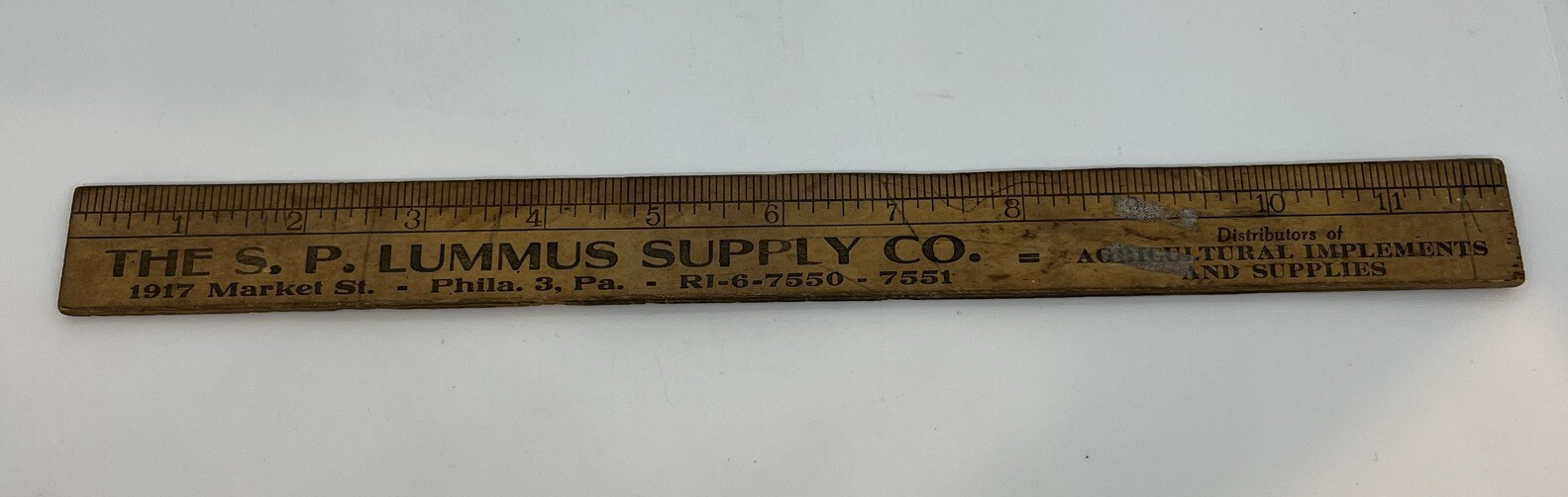 S.P. LUMMUS SUPPLY CO. PHILADELPHIA PA Ruler Seed Per Acre Guide Implements Farm