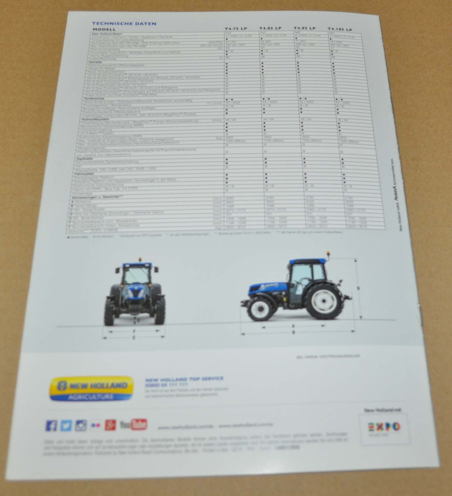 2015 New Holland T4 LP Series Tractor Brochure Prospekt DE