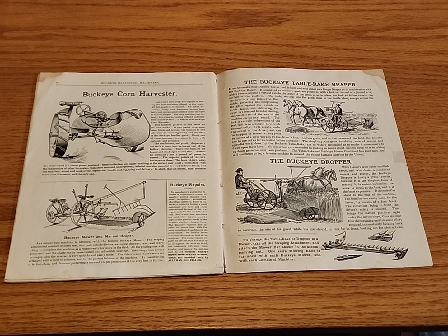 1896 Buckeye Harvesting Machines Aultman Miller Co Catalog Farm Implements
