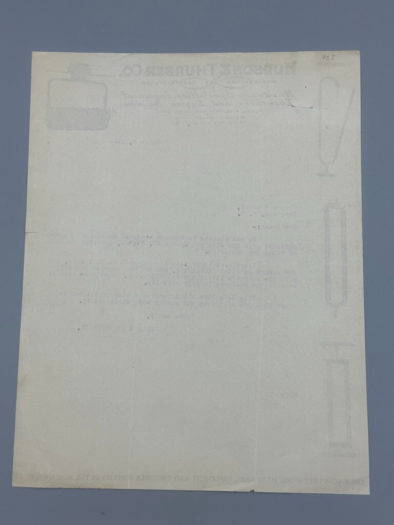 1913 THRESHER ENGINES Supplies FARM Machinery Advertising Letterhead MINNEAPOLIS