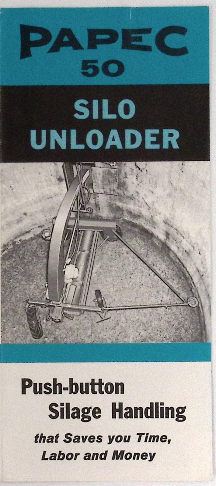 1961 PAPEC 50 Silo Unloader Push Button Silage Handling Brochure