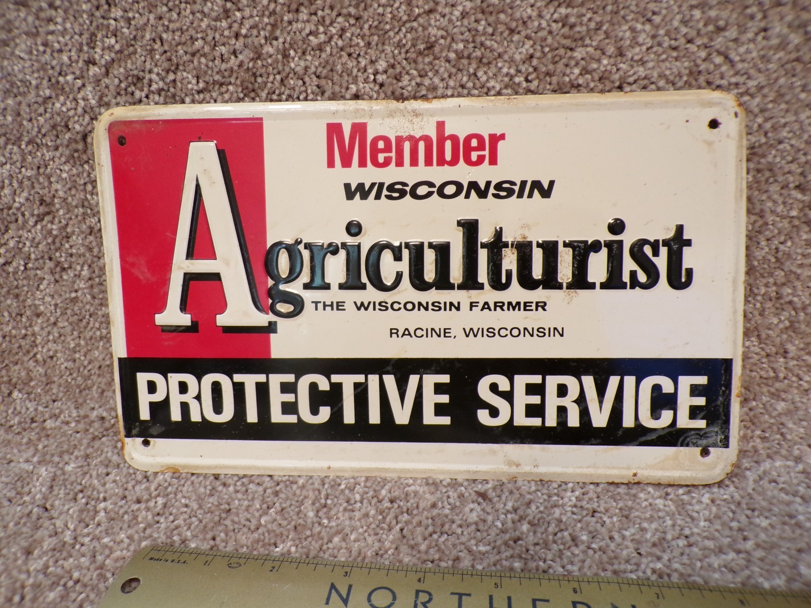 VTG Member Wisconsin Agriculturist Sign Farmer Protection Service License Plate