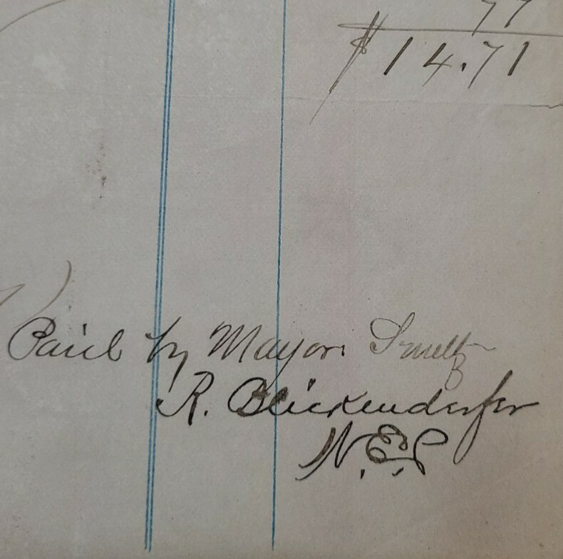 Early Lancaster Pa R. Bickenderfer Foundry Letterhead 1896