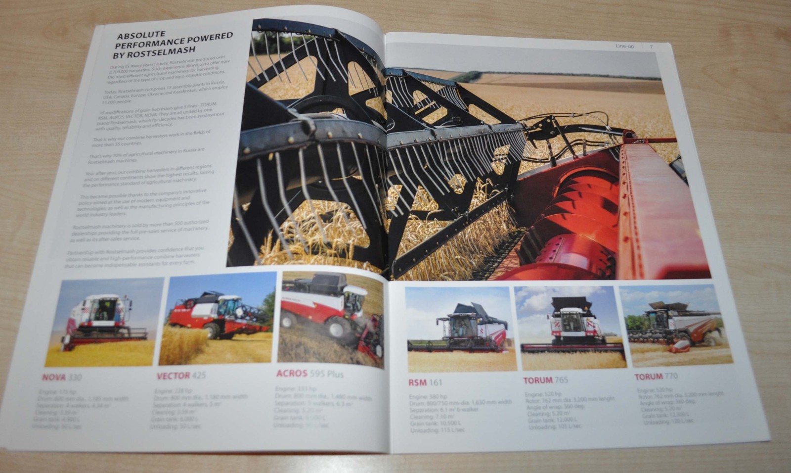 Rostselmash Grain Harvesting Equipment Brochure Prospekt ENG