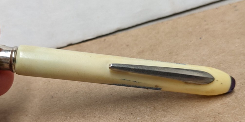 Vintage Allensworth Transfer Phn 73 Henderson IA Bullet Pencil Corn Shelling