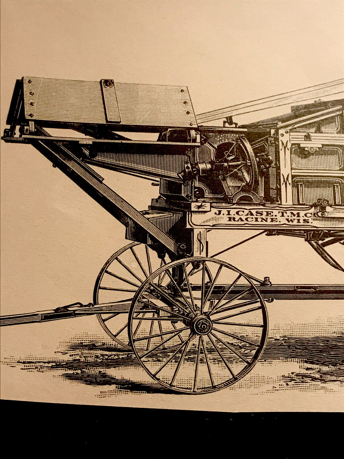 1897 J.I. Case Ironside Agitator Farm Engraving Advertising – Racine – Wisconsin