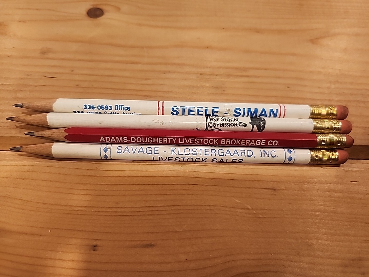 Vtg Sioux Falls & City Livestock Sales Brokerage Commission Pencil Lot SD IA