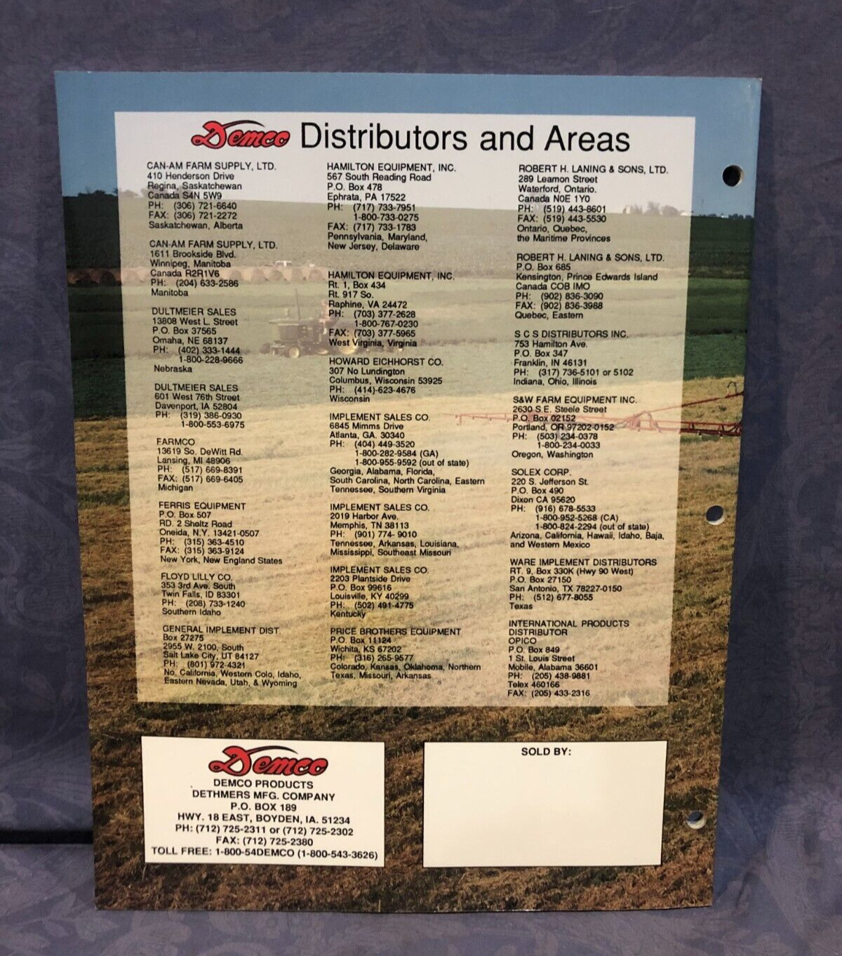Demco Sprayer Catalog No. 91