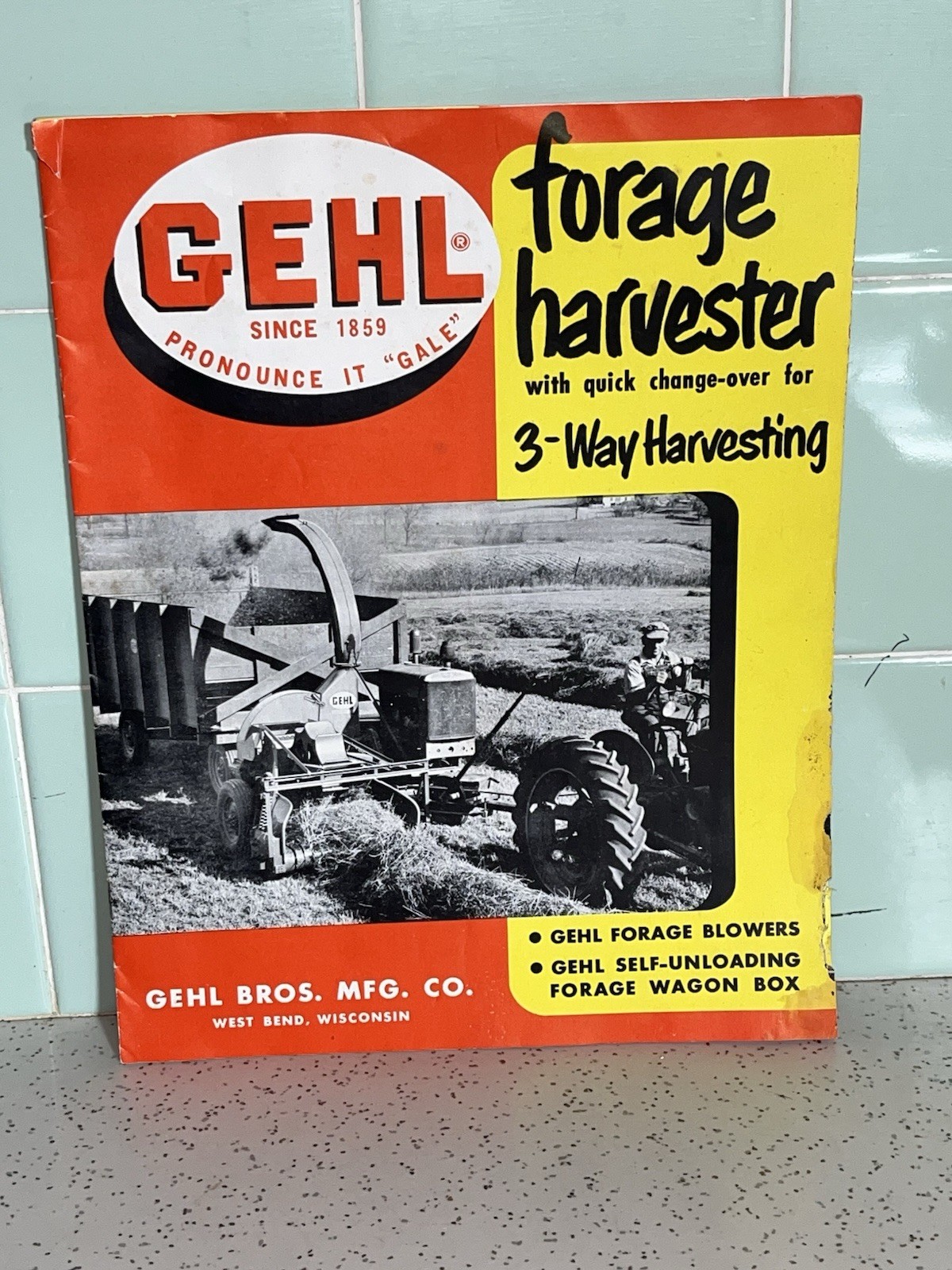 Vintage 1950s Gehl Forage Harvester Letter Sized Booklet Advertiser 15 pages USA