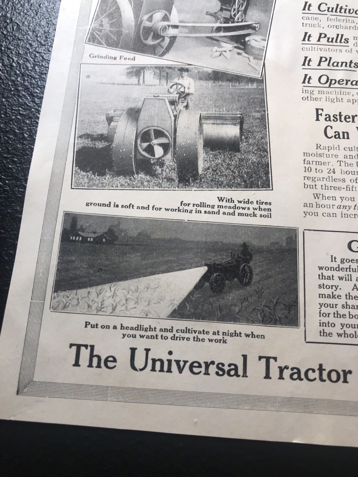 1914 Universal Tractor Motor Cultivator – Columbus – Ohio – Farm Advertising