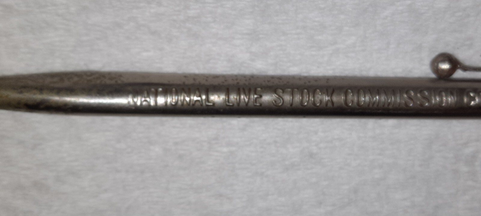 « National Live Stock Commission Co »Chromed Metal LEAD HOLDER Working Mech Pencil