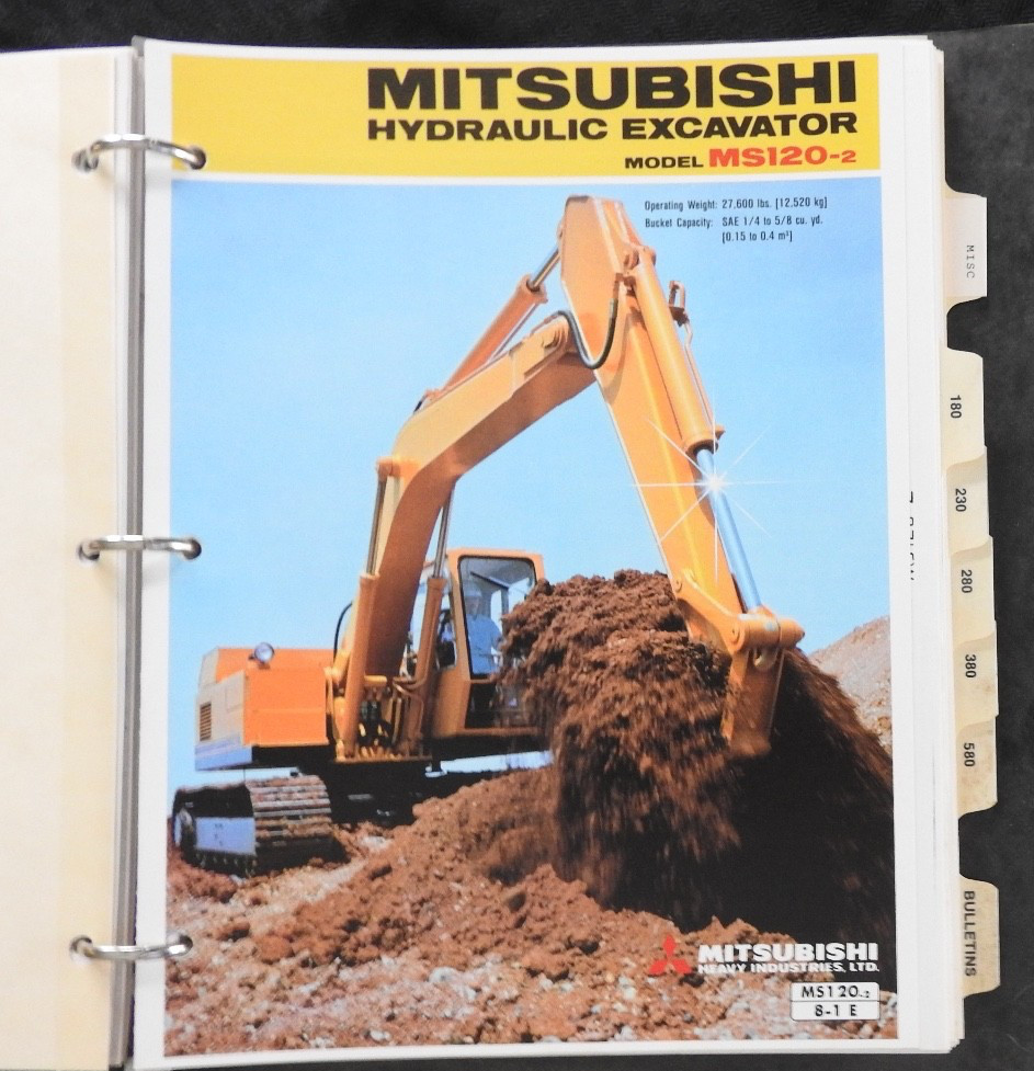 c.1980 Mitsubishi Excavator Sales Catalog Manual MS 070 120 180 230 280 380 580